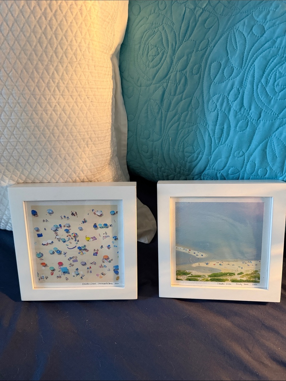 White Framed Beach Artwork - Jersey Shore Coastal Prints (2)